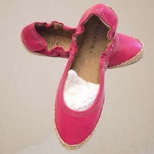 Vegan Leather Magenta Espidrille Flats Size 7